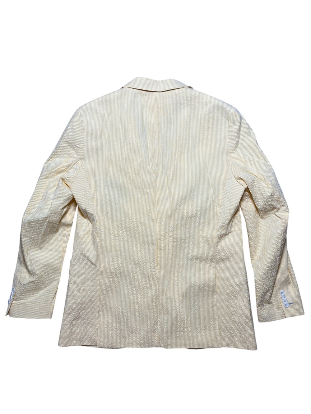 TailorByrd Yellow Seersucker Stretch Sport Coat Blazer Men’s 42L Like New - Picture 3 of 7
